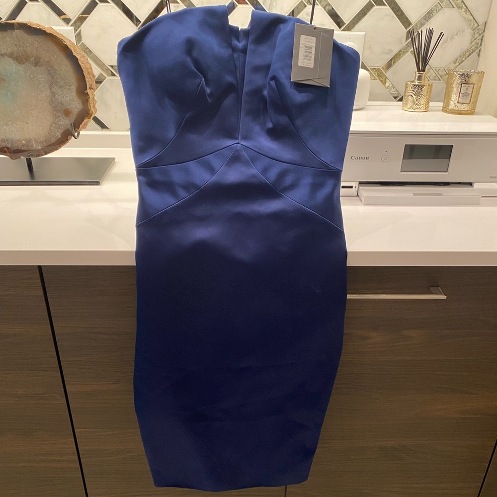 BRAND NEW STUNNING ZAC POSEN INDIGO COCKTAIL DRESS